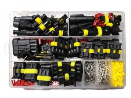 Sada vodotěsných konektorů do auta AMP Tyco, celkem 353komponentů