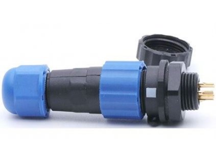 Konektor a zdířka SP/SD13-5P vodotěsný na kabel a panel