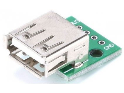 USB A, zdířka na plošném spoji