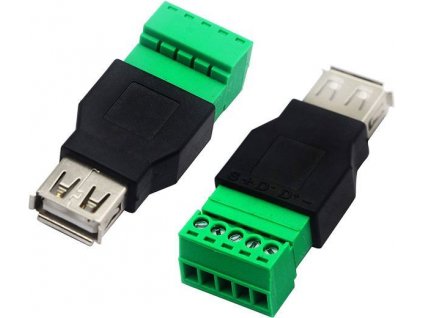 USB zdířka A se svorkovnicí