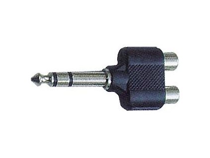 Redukce JACK 6,3 stereo/2x CINCH zdířka