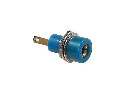 Zdířka pro banánek izolovaná modrá