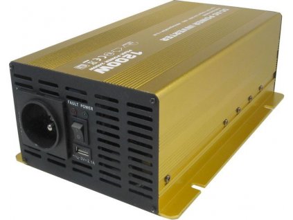 Měnič napětí 24V/230V 1200W, Soluowill NP1200, čistá sinusovka