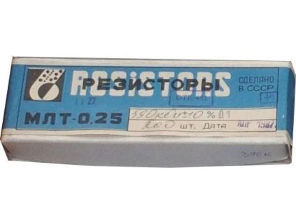 1M0 MLT-0,25, rezistor 0,25W, 5%, balení 200ks