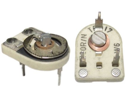 680R - TP017, trimr uhlíkový keramický ležatý RM10x12,5mm