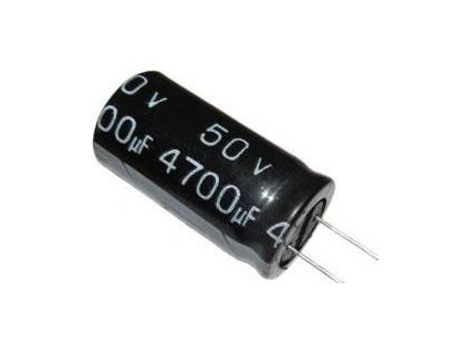 4700u/50V 105° 20x40x10mm, elektrolyt.kondenzátor radiální