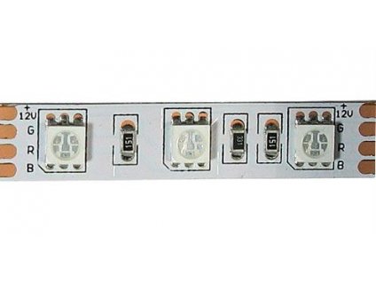 LED pásek 12V 10mm RGB,60xLED5050/m,IP20, modul 5cm