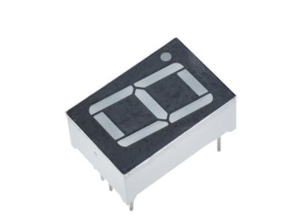 Displej LED 8011BB, 8. modrý, společná anoda, (27,7x20mm)
