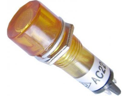Kontrolka 230V s doutnavkou, oranžová do otvoru 10mm