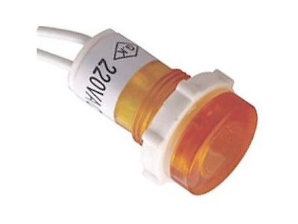 Kontrolka 230V s doutnavkou oranžová, průměr 18mm