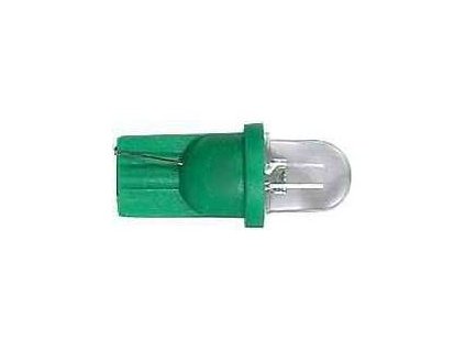 Žárovka LED T10 12V/0,25W zelená čirá