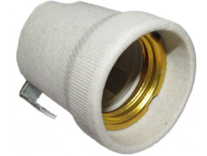 Objímka E27 keramická s bočním úchytem