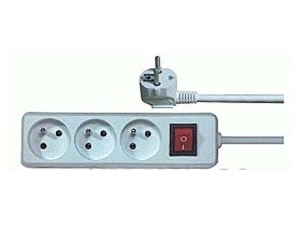 Prodlužovací přívod 3m-3x10A+vypínač,3x1mm2