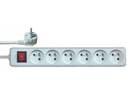 Prodlužovací přívod 10m-6x10A+vypínač, 3x1mm2