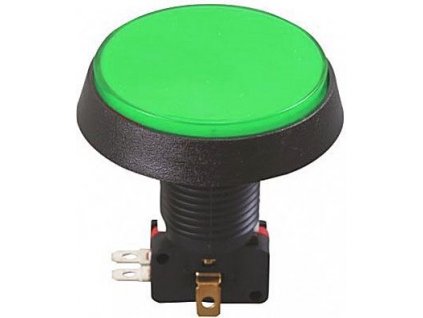 Tlačítko PBS-36, ON-(ON) 1p.250V/10A zelené, prosvětlené