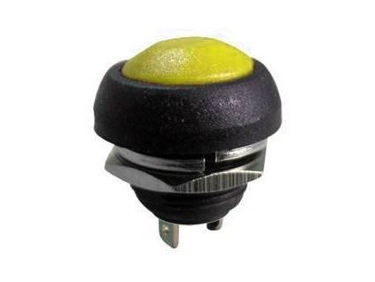 Tlačítko PBS-33B, OFF-(ON) 1pol.250V/1A plastové žluté