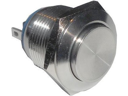 Tlačítko PBS-28B-4, OFF-(ON) 1pol.250V/2A celokovové