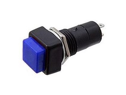 Tlačítko PBS-12B, OFF-(ON) 1pol.250V/1A modré