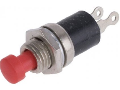 Tlačítko PBS-10B, OFF-(ON) 1pol.250V/0,5A červené