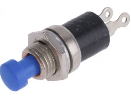 Tlačítko PBS-10B, OFF-(ON) 1pol.250V/0,5A modré