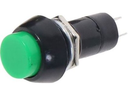 Tlačítko PBS-11B, OFF-(ON) 1pol.250V/1A zelené