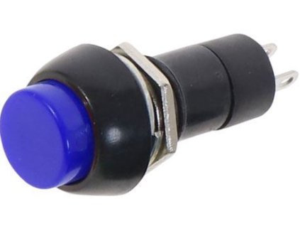 Tlačítko PBS-11B, OFF-(ON) 1pol.250V/1A modré