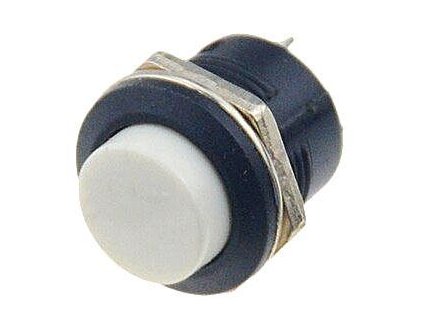 Tlačítko R13-507 OFF-(ON) 250V/3A do otvoru 16mm bílé