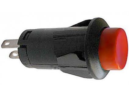 Tlačítko PBS-27B OFF-(ON) 1pólové 250V/1A červené