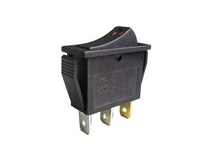 Vypínač kolébkový IRS-101E-1C, OFF-ON 1pol.250V/10A, prosvětlený