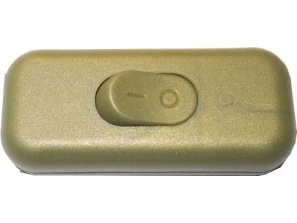 Vypínač mezišňůrový DS-5, 250V/2,5A zlatý
