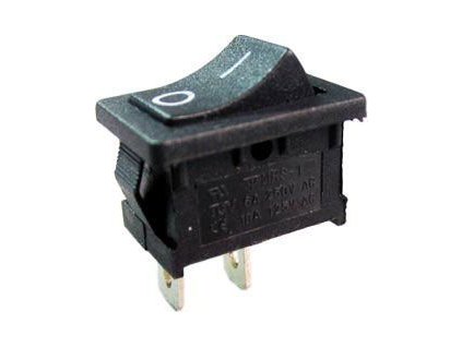Vypínač kolébkový MRS-101, OFF-ON 1pol.250V/3A černý