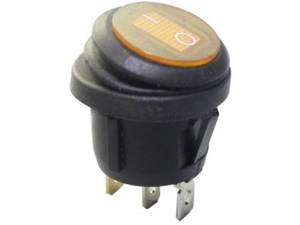 Vypínač kolébkový KCD1-5-101NW, OFF-ON 1pol.250V/6A oranžový vodotěsný