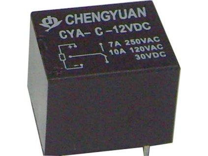 Relé CHYRC CYA-C 12VDC, 1x přepín.kontakt 250V/7A