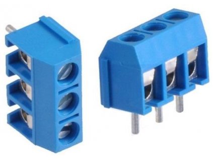 Svorkovnice do DPS 3P KF301-3P RM=5mm, modrá