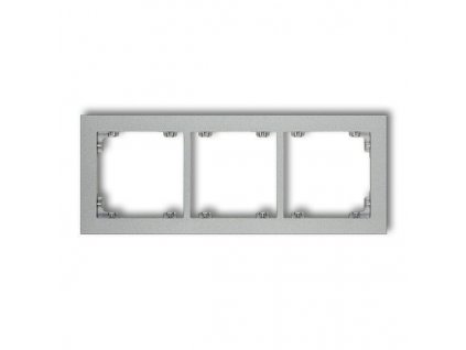Rámeček trojnásobný, stříbrný metalicky, DECO Karlik