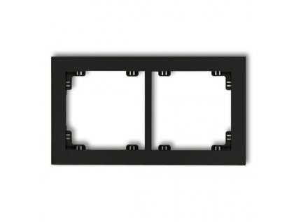 Rámeček dvojnásobný, černý mat, DECO Karlik