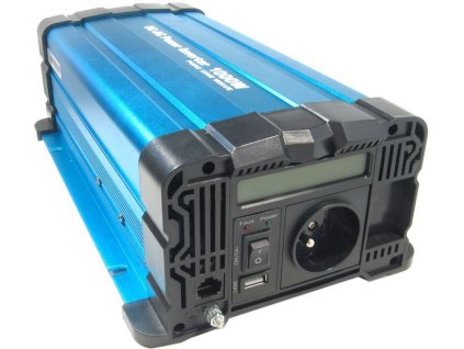 Měnič napětí 12V/230V 1000W, Solarvertech FS1000, čistá sinusovka