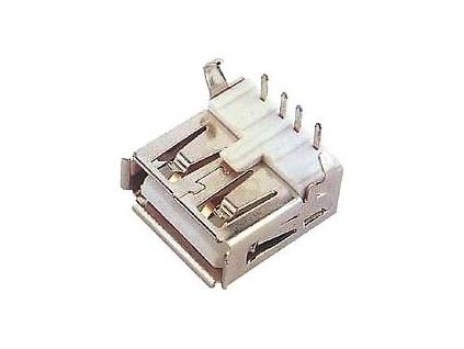 USB A zdířka do DPS, úhlová