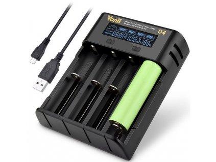 Nabíječka YONII D4 pro 1-4x Li-Ion nebo Ni-MH