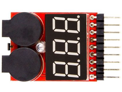 Indikátor stavu nabití a tester pro 1-8 článků Li-Ion nebo Li-Pol