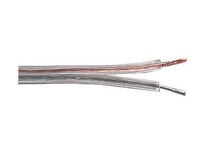 Dvojlinka 2x0,75mm2 CU,18AWG, průhledná