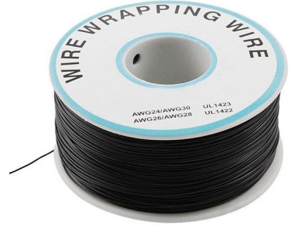 Vodič - drát 0,05mm2 Cu, černý, balení 230m