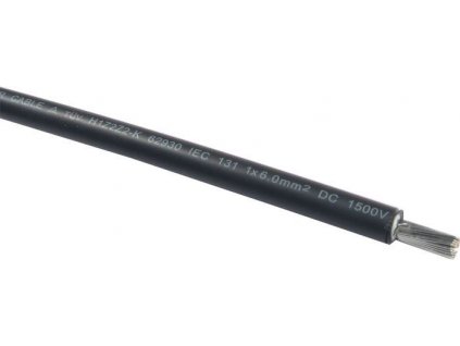Solární kabel H1Z2Z2-K, 6mm2, 1500V, černý