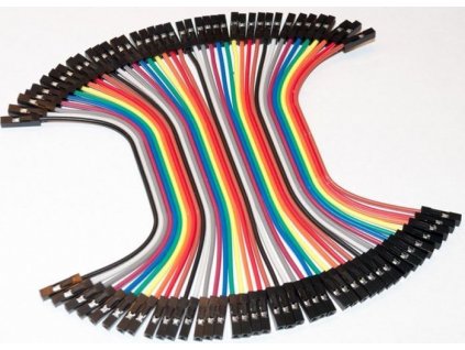 Propojovací vodiče dupont  40pin, l=10cm, samice-samice