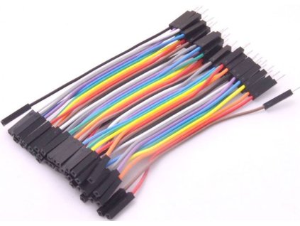 Propojovací vodiče dupont  40pin, l=10cm, samec-samice