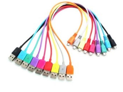 Kabel USB 2.0 konektor USB A / Micro-USB 1m černý