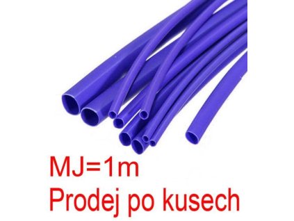 Smršťovací bužírka 5,0/2,5mm modrá,balení 1m
