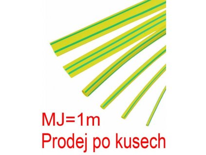 Smršťovací bužírka 10,0/5,0mm žlutozelená, balení 1m