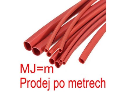 Smršťovací bužírka 3,0/1,5mm červená