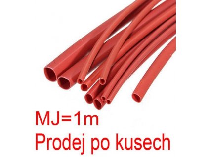 Smršťovací bužírka 3,0/1,5mm červená, balení 1m